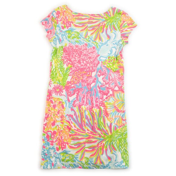LILLY PULITZER Brewster Lovers Coral T-Shirt Dress size XXS - Picture 3 of 9